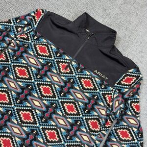 Ariat Basis 2.0 Anorak‎ Fleece Jacket Mens XXLT Aztec Western 1/4 Zip Pullover